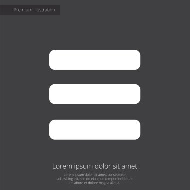 liste sigorta primi illüstrasyon simge, koyu arka plan üzerinde beyaz