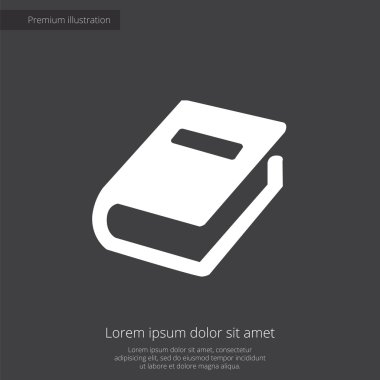 kitap sigorta primi şekil simgesini, koyu arka plan üzerinde beyaz