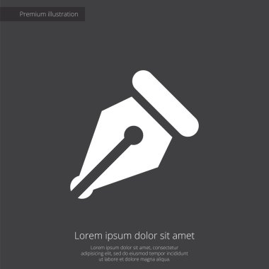 kalem sigorta primi şekil simgesi, koyu arka plan üzerinde beyaz