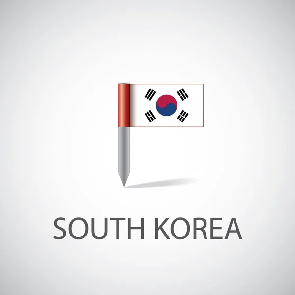 Coréia do Sul bandeira pi —  Vetores de Stock