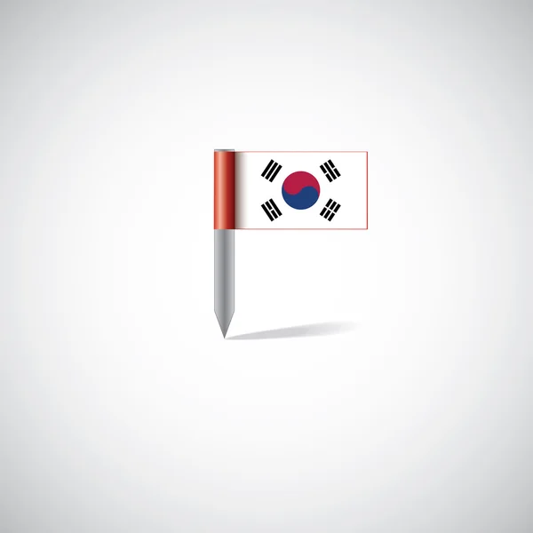 Coréia do Sul bandeira pi —  Vetores de Stock