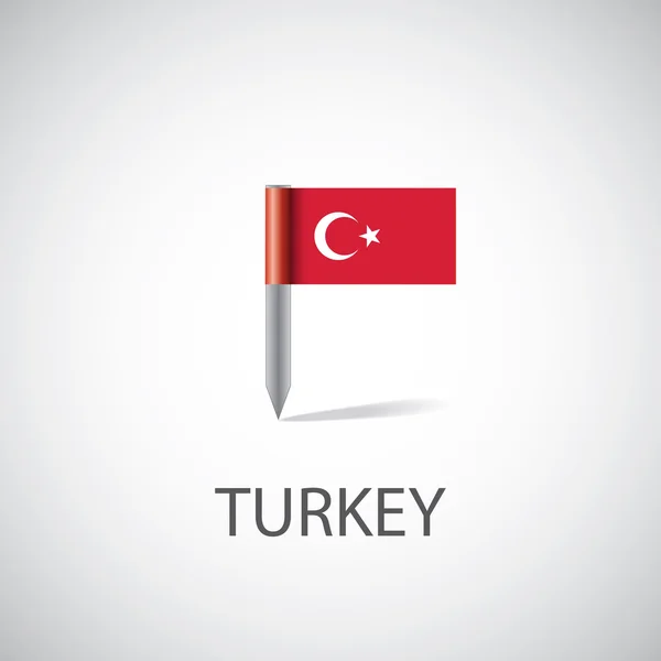 Türkiye'nin bayrak pi — Stok Vektör