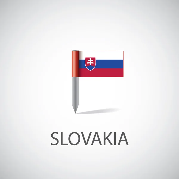 Slovakia flag pi — Stock Vector