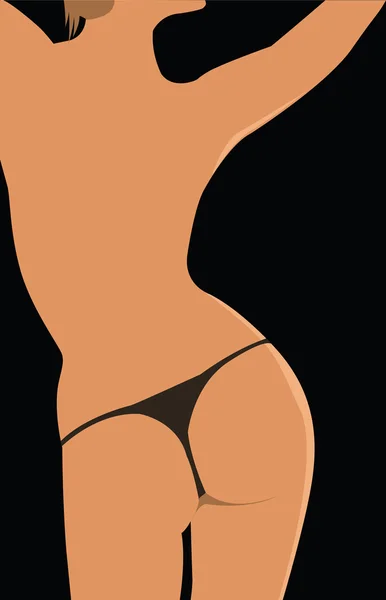 Hermoso cuerpo de chica — Vector de stock