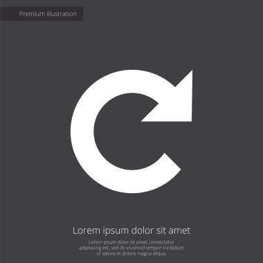 sigorta primi illüstrasyon simge, koyu arka plan üzerinde beyaz yeniden