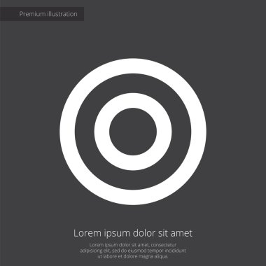 Hedef sigorta primi şekil simgesini, koyu arka plan üzerinde beyaz