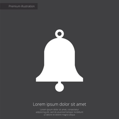 zil sigorta primi şekil simgesini, koyu arka plan üzerinde beyaz