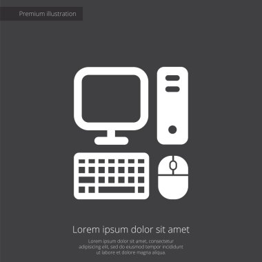 bilgisayar sigorta primi şekil kutsal kişilerin resmi, koyu arka plan üzerinde beyaz