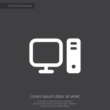 bilgisayar sigorta primi şekil kutsal kişilerin resmi, koyu arka plan üzerinde beyaz