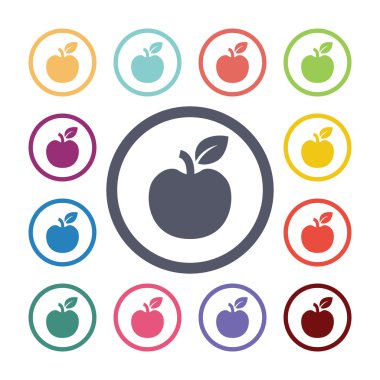 Apple düz simgeler se