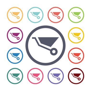 el arabası düz simgeler se