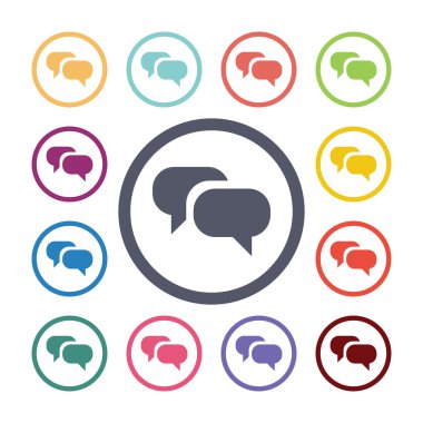 konuşma düz simgeler se