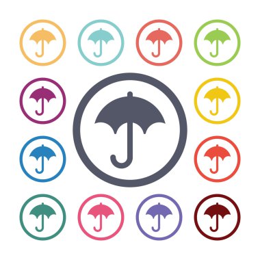 şemsiye düz simgeler se