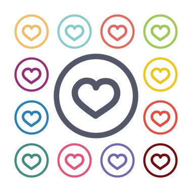 kalp düz simgeler se