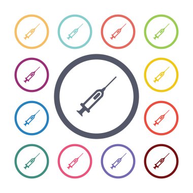 şırınga düz simgeler se