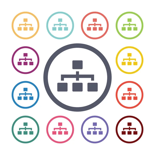 Structure icônes plates se — Image vectorielle