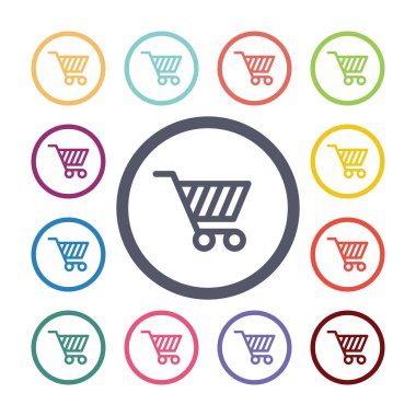 alışveriş sepeti düz simgeler se