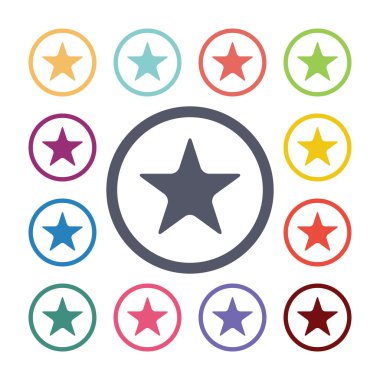 yıldız düz simgeler se