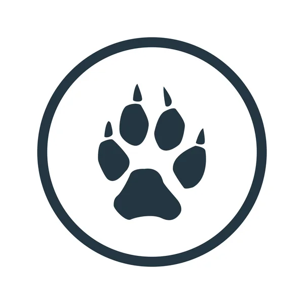Huella de perro ico — Vector de stock