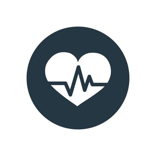 Kalp nabız ICO — Stok Vektör