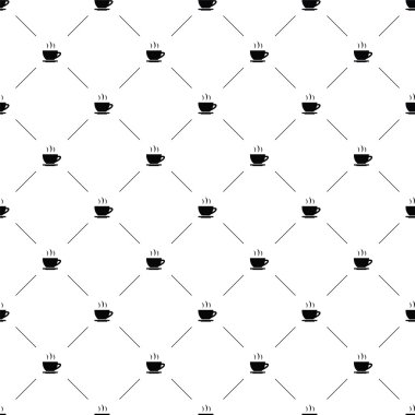 Vektör seamless modeli, çay bardağı