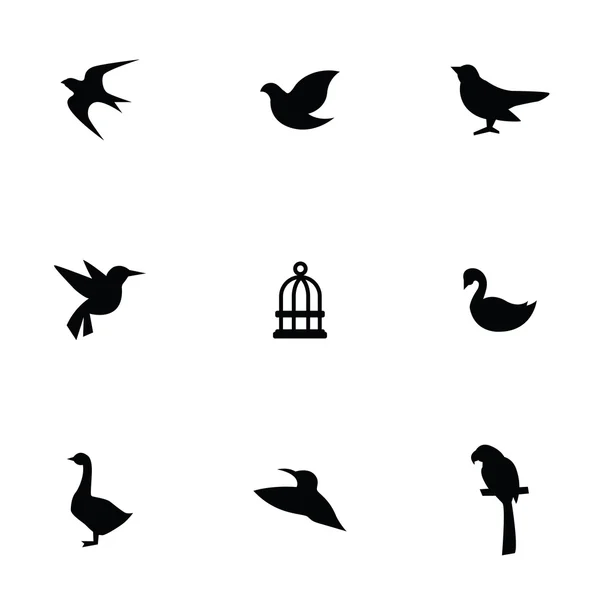 Vogels icons set — Stockvector