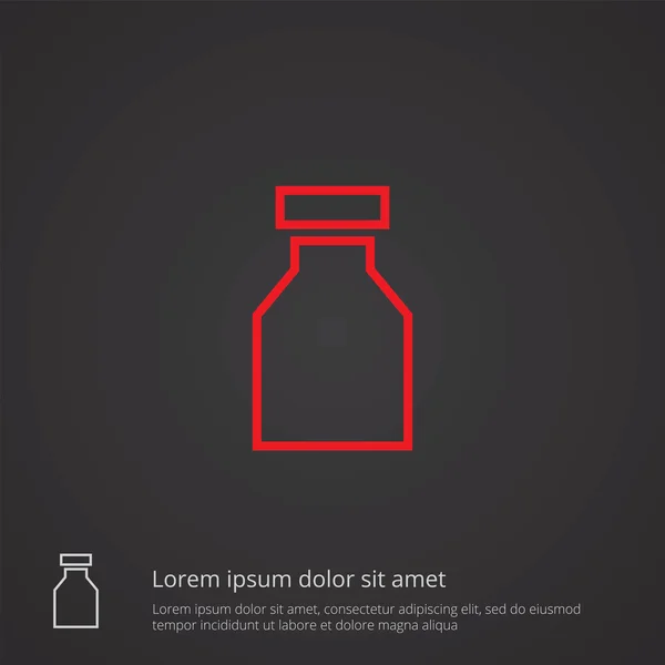 Símbolo del esquema de drogas, rojo sobre fondo oscuro, plantilla de logotipo — Vector de stock