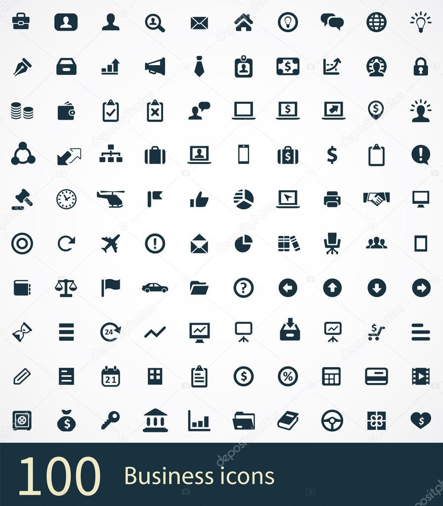 100 Business icons