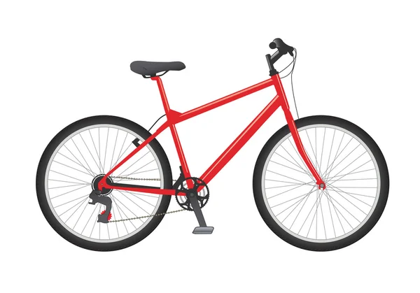 Rotes Fahrrad — Stockvektor