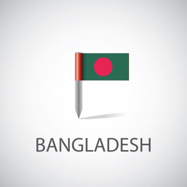 Bangladeş bayrağı pin