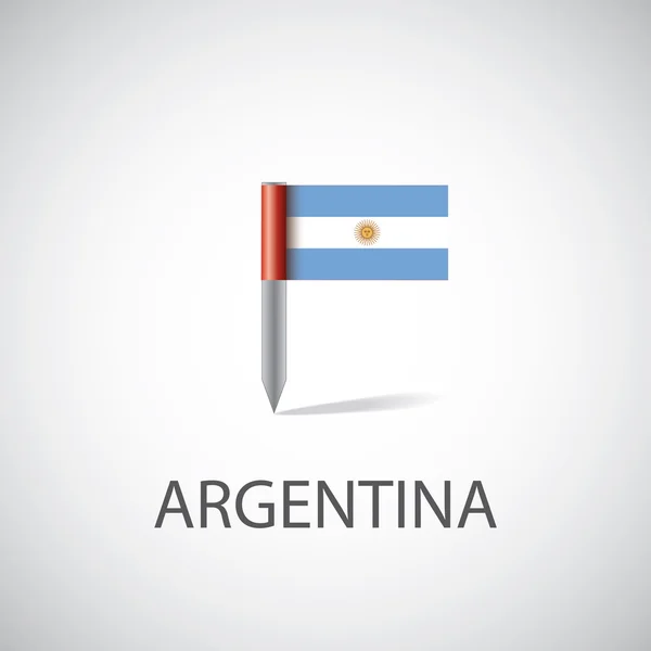 Pin bandera argentina — Vector de stock