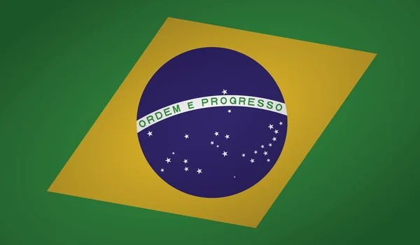 Brasilien flagga — Stock vektor