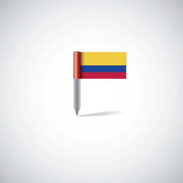 Pin bandera colombia — Archivo Imágenes Vectoriales