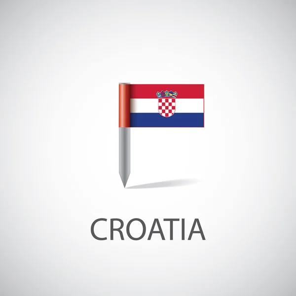 Croatia flag pin — Stock Vector