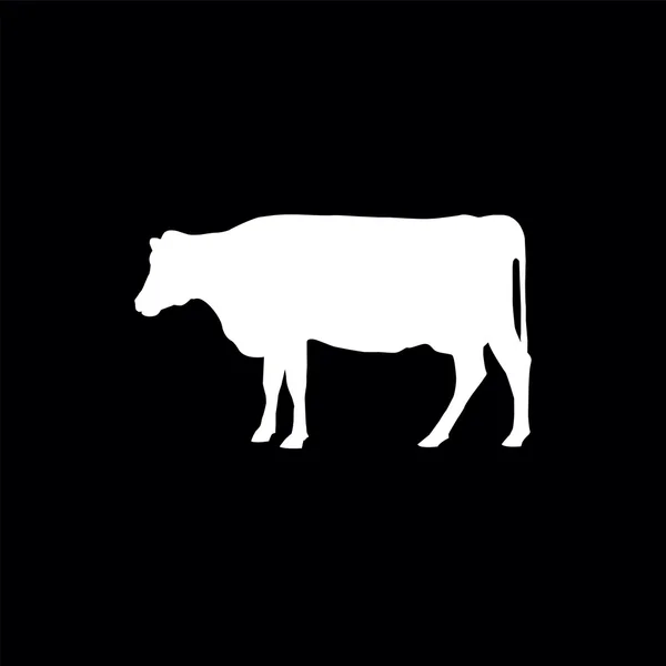 Silhouette di vacche — Vettoriale Stock