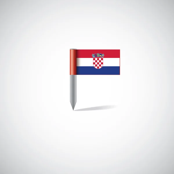 Croatia flag pin — Stock Vector
