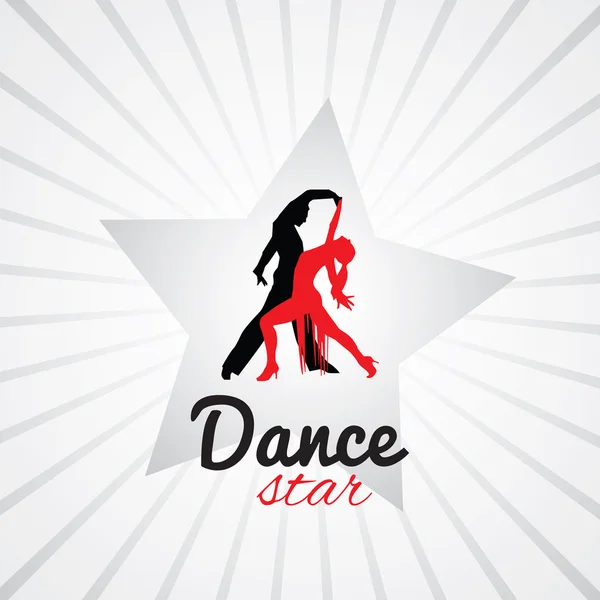 ダンス カップルのロゴ — ストックベクタ