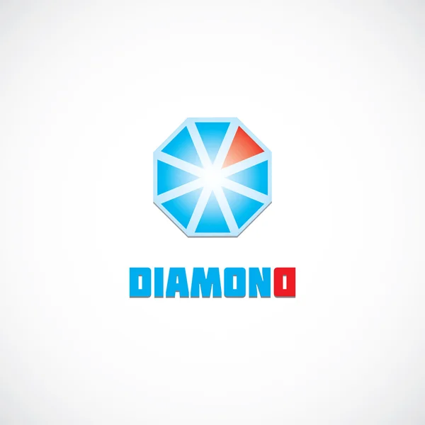 Logotipo do ícone de diamante — Vetor de Stock