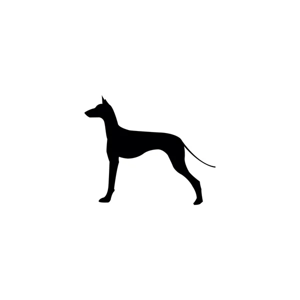Simbol siluet anjing - Stok Vektor