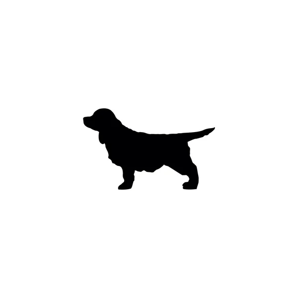 Símbolo de silhueta cão — Vetor de Stock