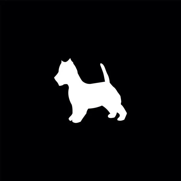 Kutya silhouette szimbólum — Stock Vector