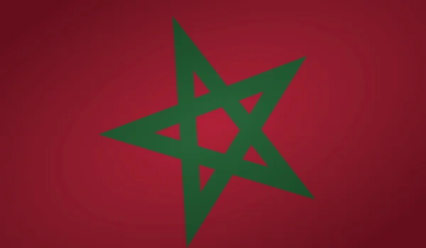 Bandera de Marruecos — Vector de stock