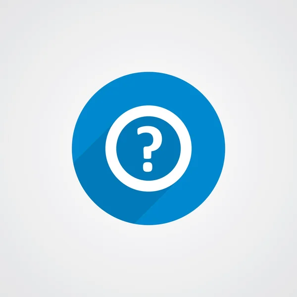 Icona di aiuto blu piatto — Vettoriale Stock