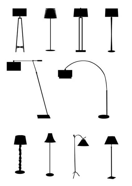 Floor lamps — Stock Vector