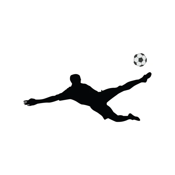 Silhouette joueurs de football — Image vectorielle