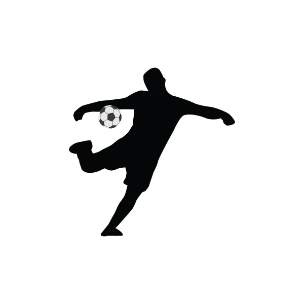 Silhouettes de joueurs de football — Image vectorielle