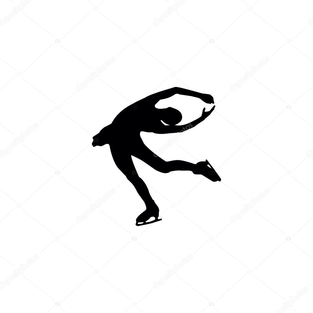 figure skating individual, silhouettes