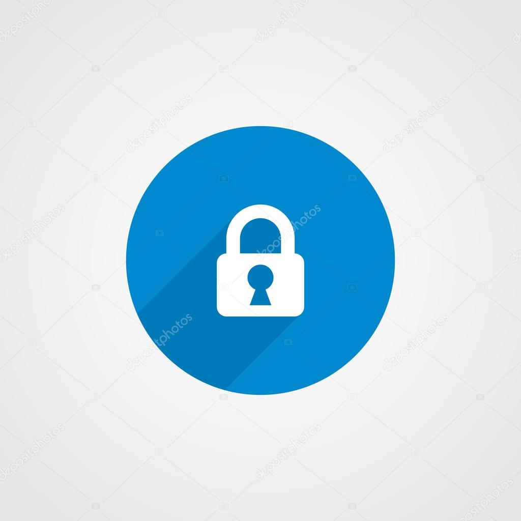 Flat Blue Lock Icon — Stock Vector © rashad_ashurov #57193889