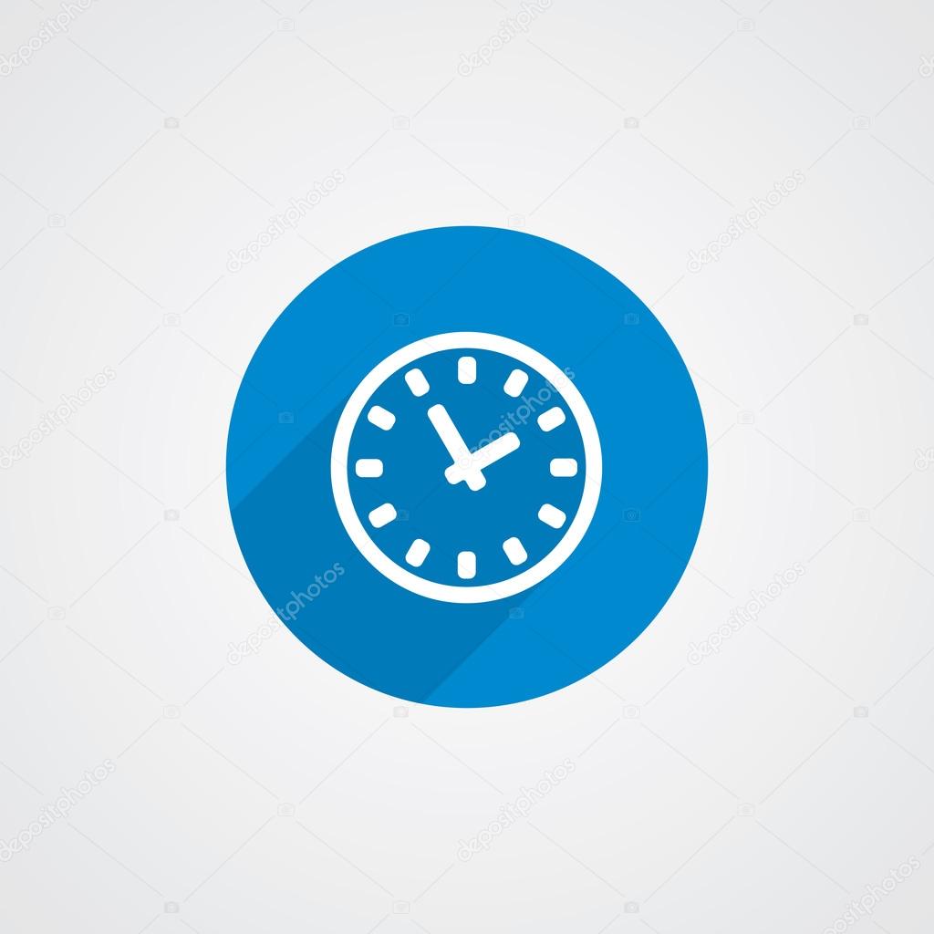 Flat Blue Time Icon