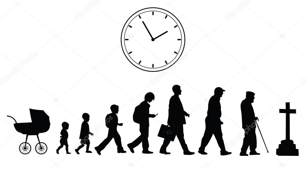 Time passing, vector concept